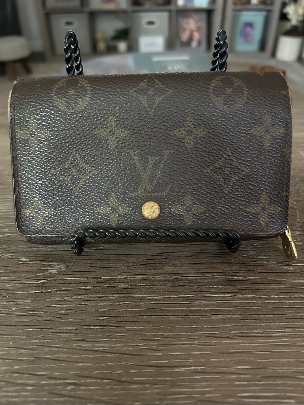 Louis Vuitton Monogram Canvas Small Wallet in Brown and Gold